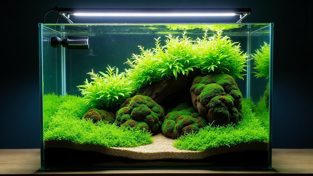Aquascaping a 5-Gallon Desktop Tank With Bucephalandra and Moss